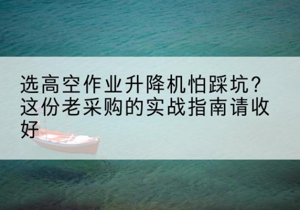 双江高空作业升降机厂家推荐-选高空作业升降机怕踩坑？这份老采购的实战指南请收好
